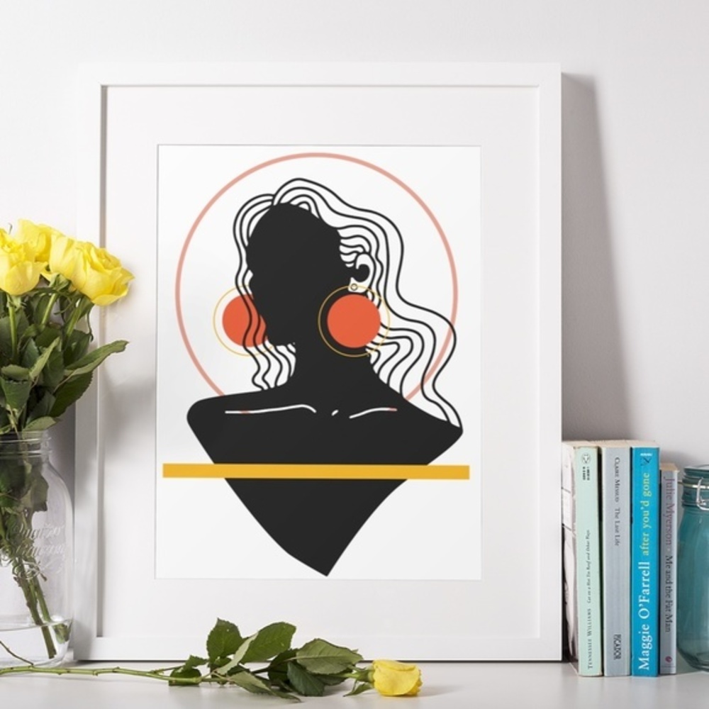 Modern Abstract Woman Wall Art Print Unframed - Picture 7 of 10